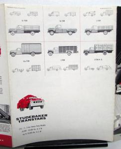 1958 Studebaker Transtar 1 1/2- 2- 2HD- Ton Trucks 3E28 3E38 3E40 Sales Folder