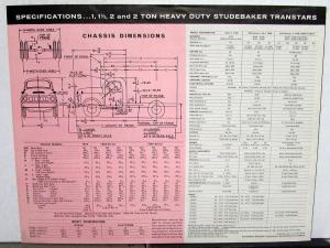 1962 Studebaker Transtar 1, 1 1/2, 2, & 2HD Ton Trucks Sales Folder Original