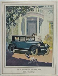 1926 Hudson Super Six Brougham Color Sales Folder Original With Features