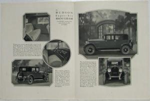 1926 Hudson Super Six Brougham Color Sales Folder Original With Features