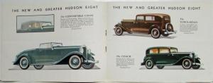 1932 Hudson Greater 8 Sedan Coupe Coach Suburban Brougham Sales Brochure Orig