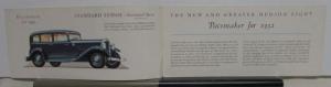 1932 Greater Hudson Eight Pacemaker Color Sales Brochure