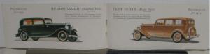 1932 Greater Hudson Eight Pacemaker Color Sales Brochure