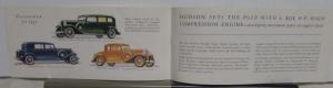 1932 Greater Hudson Eight Pacemaker Color Sales Brochure