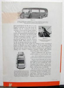 1933 Hudson & Terraplanes Year Round Draftless Ventilation Sales Folder Orig