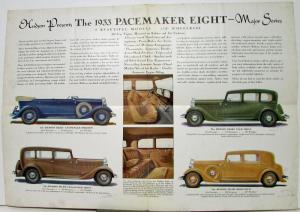 1933  Hudson Pacemaker Eight Major Series Auto Original Sales Folder
