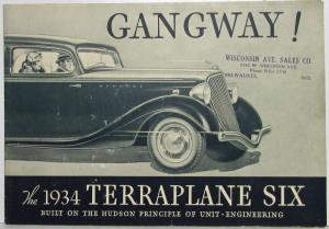 1934 Hudson Terraplane Standard 6 & Deluxe 6 Sales Brochure Original