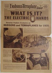 1935 Hudson Terraplane News Vol 1 No 4 Year Preview Issue Original FRAGILE