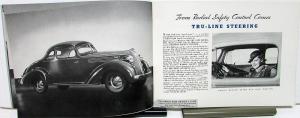 1936 Hudson Sixes & Eights Coupe Brougham Sedan Convertible Sales Brochure Orig