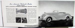 1936 Hudson Sixes & Eights Coupe Brougham Sedan Convertible Sales Brochure Orig