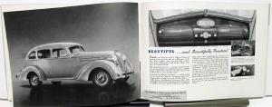 1936 Hudson Sixes & Eights Coupe Brougham Sedan Convertible Sales Brochure Orig