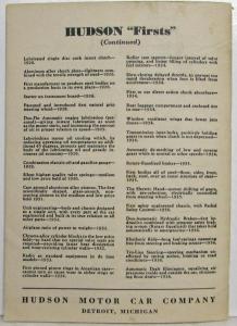 1936 Hudson Things They Never Saw Before Automobile Book Brochure Original