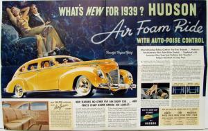 1939 Hudson Six One Twelve Country Club Series Six & Eight Sales Folder Original