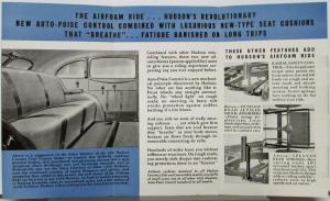 1939 Hudson Airfoam Ride with Auto Poise Control Sales Folder Original