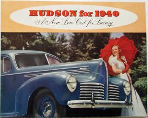 1940 Hudson Six Deluxe Eight Super Six & Country Club Series Sales Folder & Ltr