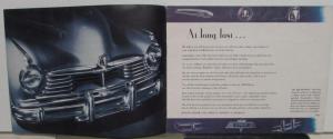 1946 Hudson Super Six and Eight Commodore Six and Eight Sales Brochure Original