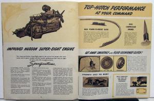 1948 Hudson Super 6 & 8 And Commodore 6 & 8 Color Sales Brochure Original