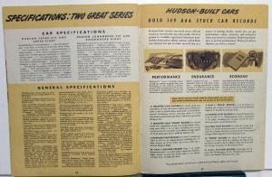 1948 Hudson Super 6 & 8 And Commodore 6 & 8 Color Sales Brochure Original