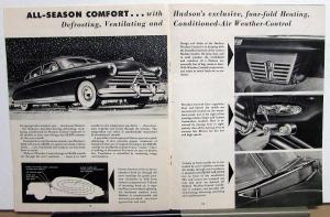 1950 Hudson Step Down Ride Commodore Super Pacemaker Sales Brochure Original