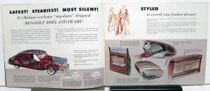 1950 Hudson Pacemaker Super Custom Commodore Color Sales Brochure Original