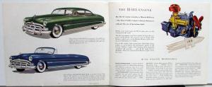 1951 Hudson Hornet & H145 Engine Color Sales Brochure Original