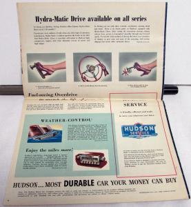 1952 Hudson Hornet & Wasp Color Sales Folder Original Large