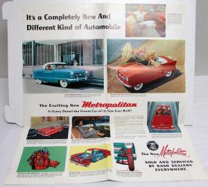 1954-1955 Hudson Metropolitan Color Sales Folder Original