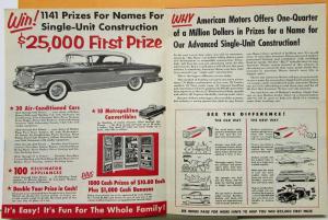 1956 Hudson AMC Nash Single Unit Construction Sweepstakes Original Folder