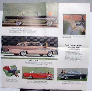 1957 Hudson Hornet Hollywood Hardtop Sedan & Super Models Color Sales Folder