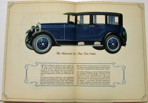 1925 1926 Nash Advanced Six Four Door Sedan Original Color Sales Folder