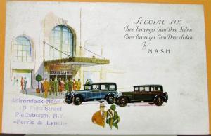 1928 Nash Special Six Sedan 2 & 4 Door Original Color Sales Folder