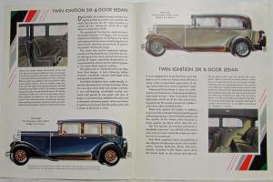 1930 Nash 400 Series Twin Ignition Six 2 & 4 Door Sedans Color Sales Folder