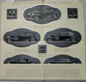 1933 Nash Standard Eight Series Sedan Coupe Roadster Original Sales Folder