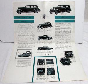 1933 Nash Standard Eight & Big Six Series Original Sales Folder