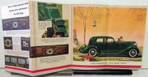 1934 Nash Lafayette Sedan & Coupe Features & Specs Color Sales Folder Original