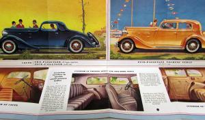 1934 Nash Lafayette Sedan & Coupe Features & Specs Color Sales Folder Original