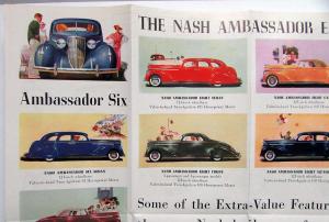 1937 Nash Ambassador 8 & 6 and Lafayette 400 Original Color Sales Folder