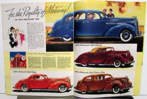 1938 Nash Ambassador 6 8 Victoria Cabriolet Sedan Coupe LaFayette Sale Brochure