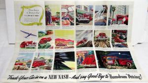 1940 Nash Lafayette Ambassador Arrow Flight Ride Color Sales Folder Original