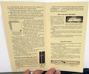 1946 Nash Scientific Studies on Carbon Monoxide Driving Headaches Brochure