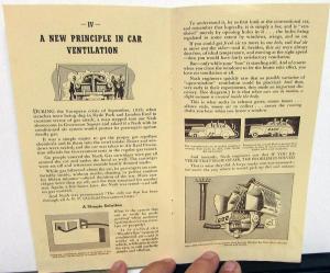1946 Nash Scientific Studies on Carbon Monoxide Driving Headaches Brochure
