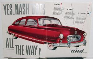 1949 Nash 600 & Ambassador Series Color Sales Folder Original