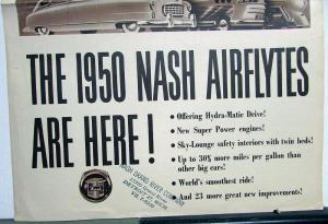 1950 Nash Statesman & Ambassador Airflytes XL Sales Folder Original