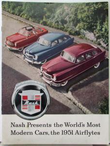 1951 Nash  Ambassador Statesman Rambler Airflyte Sales Brochure Original XL
