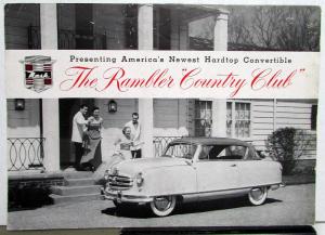 1952 Nash Rambler Airflyte Country Club Sales Folder Original