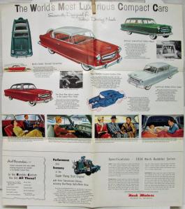 1954 Nash Rambler Convertible Wagon Sedan Country Club Sales Folder Original