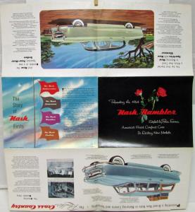 1954 Nash Rambler Convertible Wagon Sedan Country Club Sales Folder Original