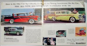 1956 Nash Ambassador Statesman Rambler XL Color Sales Folder Original