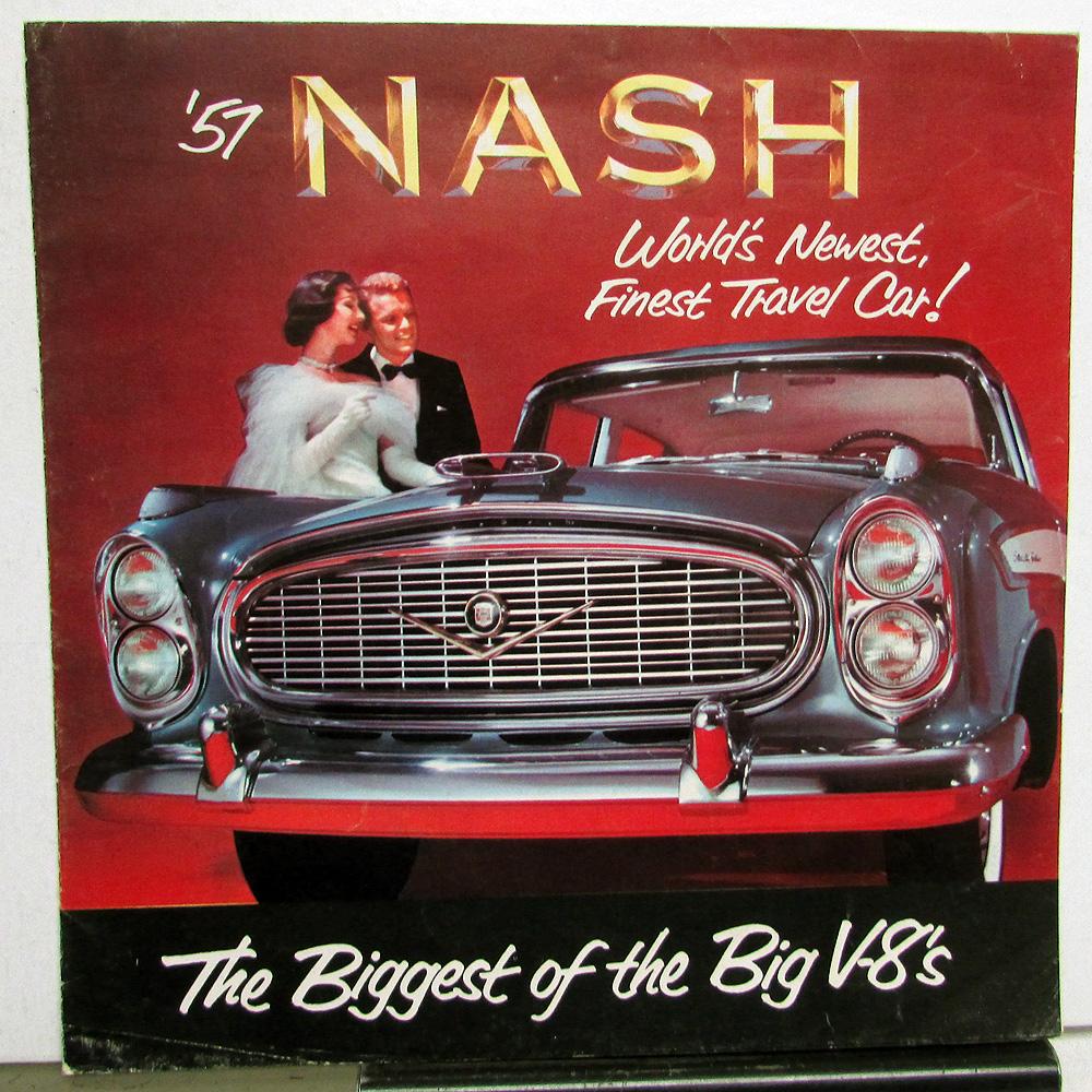 1957 Nash Ambassador V-8 Models Color Sales Folder Original