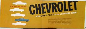 1958 Chevrolet Cars Bel Air Delray Color Sales Folder Mailer Original